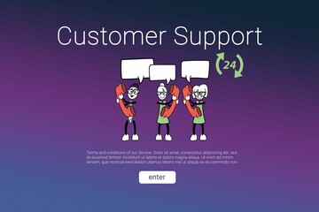 Human representations with customer support text