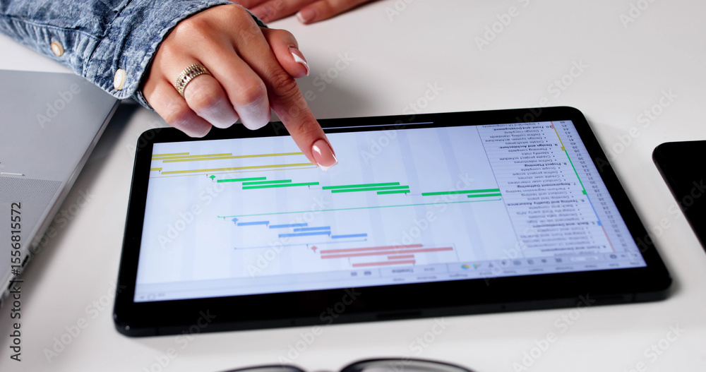 Poster efficient project management: organizing business