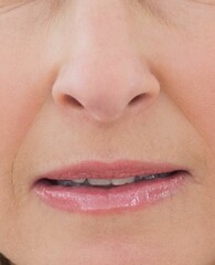 Naklejka premium Close up of elderly female face