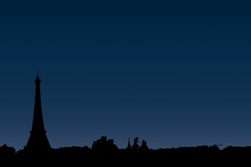 Obraz premium Silhouette tower against clear sky