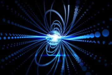 Futuristic blue shiny background