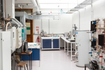 Interior of empty workshop