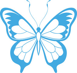 blue butterfly vector illustration