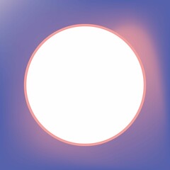 Image of white circle over pink to purple background with copy space