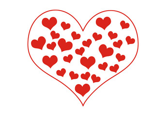 Love and Heart Icon Symbol isolated white background. love shape on white background.Love heart symbol special for valentine's day.