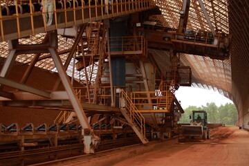 Aluminum bauxite mining site and plant