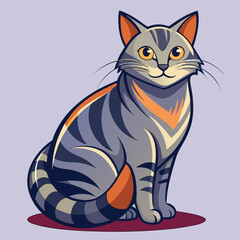 vector illustration of a cat