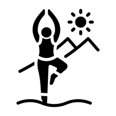Beach Yoga Icon