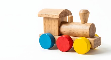 Charming Wooden Toy Train A Classic Plaything for Children's Imaginative Play and Developmental Fun