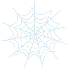 Minimalist spider web for scary Halloween decorations or digital artwork