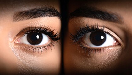 Close-up of two eyes
