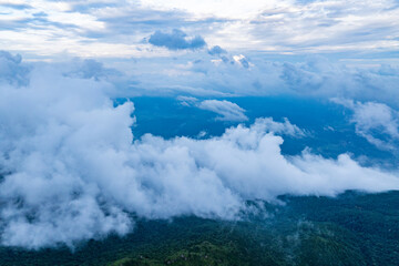 mountain landscape with clouds
