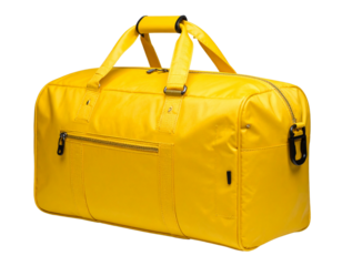Vibrant Yellow Duffel Bag for Short Trips and Getaways