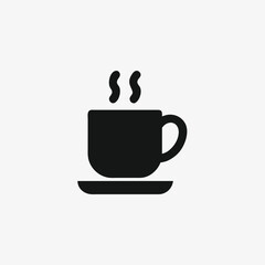 coffee cup silhouette icon vector template