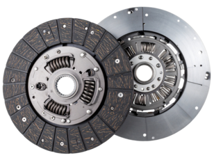 Complete Car Clutch Kit with Pressure Plate and Disc, isolated on transparent background PNG