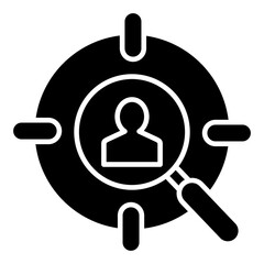 Target Audience Glyph Icon
