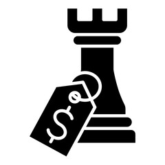 Pricing Strategy Glyph Icon