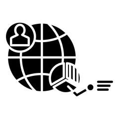 Geographic Glyph Icon