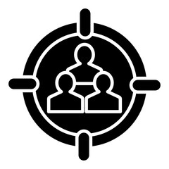 Target Audience Glyph Icon