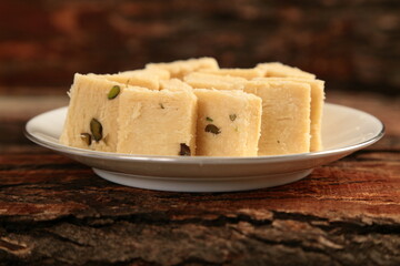 Indian sweet- soan papdi- milk based  sweets.