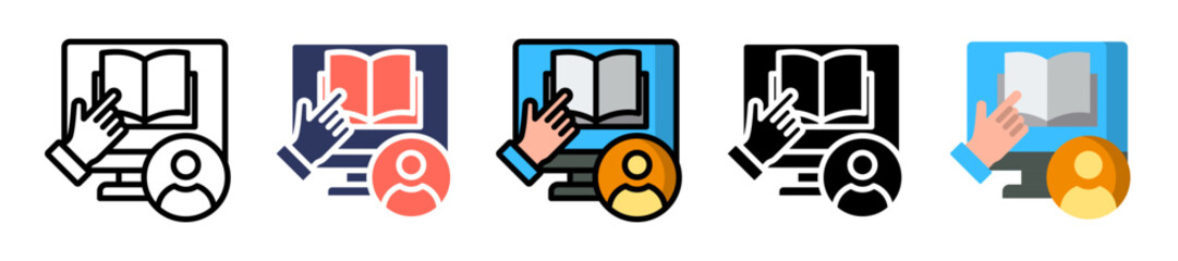 E Learning multiple icon