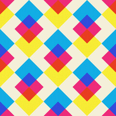 Retro risograph style seamless pattern