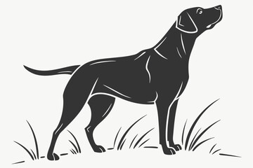 Minimal Dog Vector – Classic Black Silhouette

