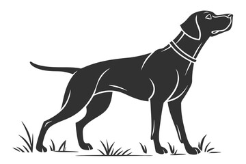 Fototapeta premium Minimal Dog Vector – Classic Black Silhouette 