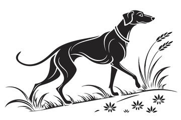 Elegant Dog Silhouette – Isolated Vector Design
