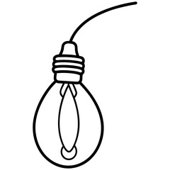 Holiday String Lights Outline Vector Design