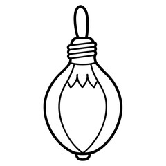 Holiday String Lights Outline Vector Design