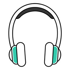 headphones on white background