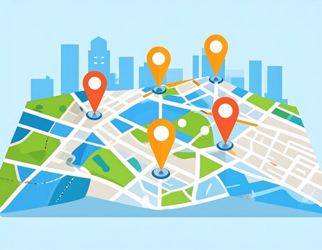 City map with location markers (1)