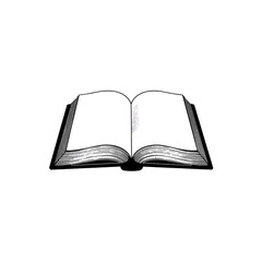 Fototapeta premium Open Book Illustration Blank Pages Ready for Your Story