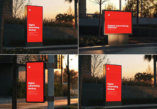 Digital Screen Advertising Mockup