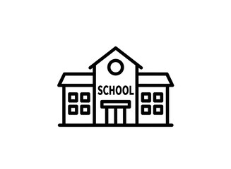 Fototapeta premium School Building Icon Vector Sign Symbol Design Element,