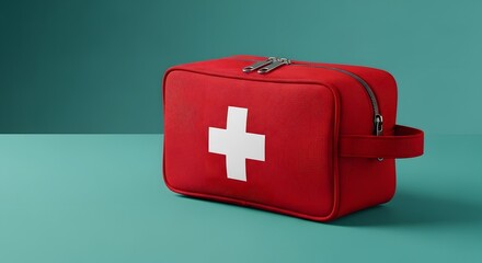 Essential First Aid Kit Red Cross Design, Emergency Preparedness, Safety Supplies, Medical Kit Bag, Travel First Aid