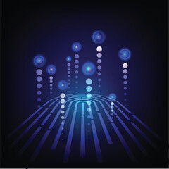 Fingerprint Technology Abstract Background