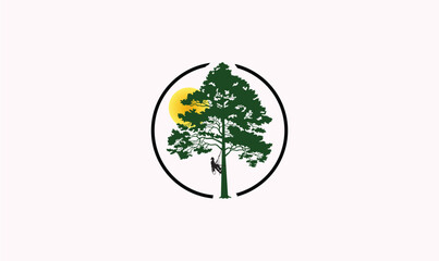 Tree cutting, Climbing tree, Tree logo