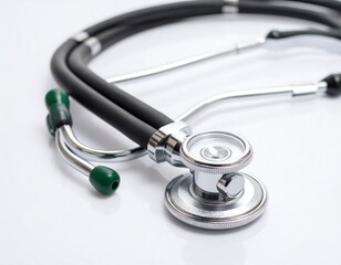 Medical stethoscope on white background (3)