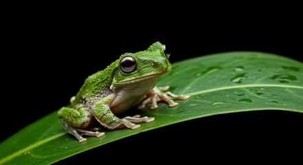 Naklejka premium green tree frog