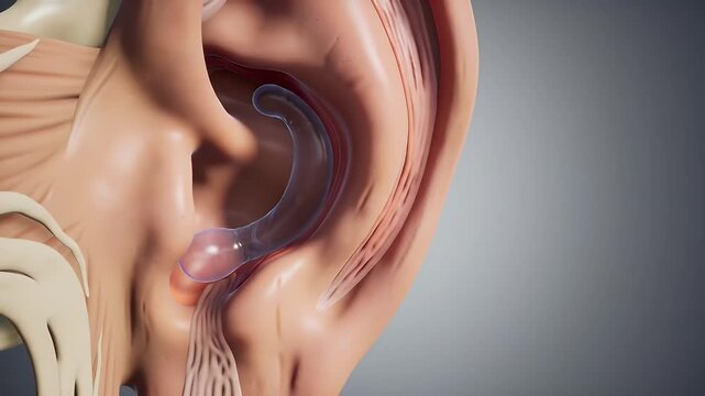 3D Animation: Cochlear Implant Insertion Shows Inner Ear Anatomy