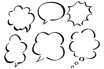 手書きの吹き出しのベクターイラスト。 フレーム、シンプル、ふきだし