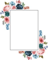 Frame with flowers