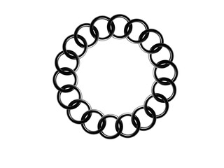 Obraz premium silver bracelet isolated on white