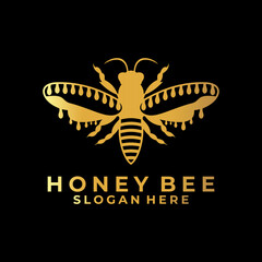 Creative Bee logo design vector template. Bee wildlife animal