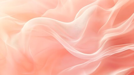 Obraz premium Peach Silk Waves Abstract Background.