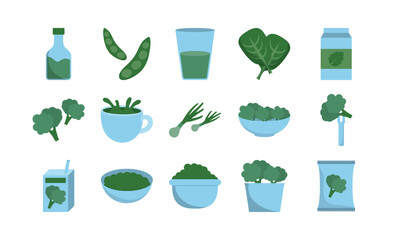 Vegan Food and Drinks Graphic Pack