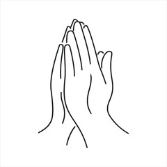 Clasped hands praying gesture together faith