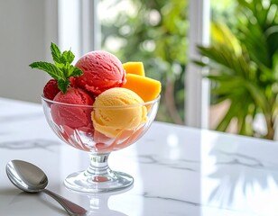 色鮮やかなフルーツジェラート。ひんやりとろける夏の贅沢